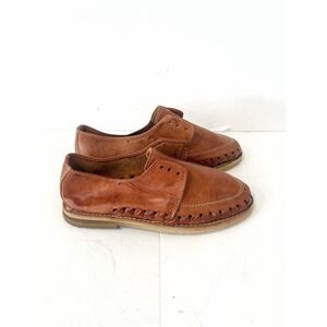 Vintage Torry Collection Leather Toddler Shoes Size 19 Huarache Loafers Turtle